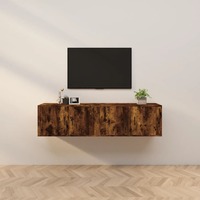  Wall-mounted TV Cabinets 2 pcs Smoked Oak 80x34.5x40 cm