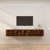  Wall-mounted TV Cabinets 3 pcs Smoked Oak 80x34.5x40 cm