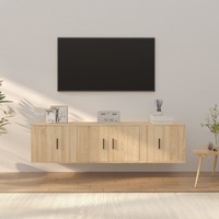  3 Piece TV Cabinet Set Sonoma Oak Engineered Wood