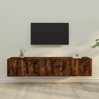  4 Piece TV Cabinet Set Smoked Oak Engineered Wood