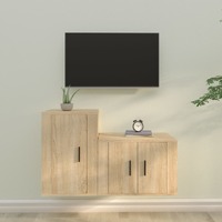  2 Piece TV Cabinet Set Sonoma Oak Engineered Wood