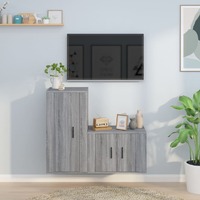  2 Piece TV Cabinet Set Grey Sonoma Engineered Wood
