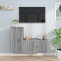  2 Piece TV Cabinet Set Grey Sonoma Engineered Wood