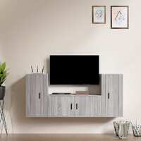  3 Piece TV Cabinet Set Grey Sonoma Engineered Wood