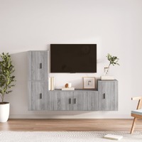  4 Piece TV Cabinet Set Grey Sonoma Engineered Wood
