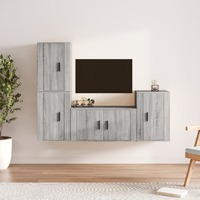  4 Piece TV Cabinet Set Grey Sonoma Engineered Wood