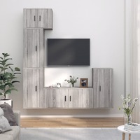  5 Piece TV Cabinet Set Grey Sonoma Engineered Wood