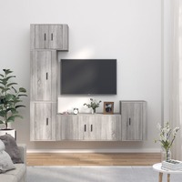  5 Piece TV Cabinet Set Grey Sonoma Engineered Wood