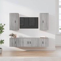  5 Piece TV Cabinet Set Grey Sonoma Engineered Wood