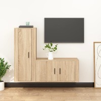  2 Piece TV Cabinet Set Sonoma Oak Engineered Wood