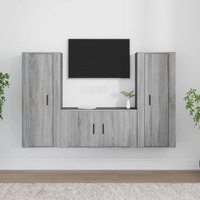  3 Piece TV Cabinet Set Grey Sonoma Engineered Wood