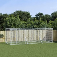  Outdoor Dog Kennel Silver 6x2x2 m Galvanised Steel