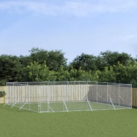  Outdoor Dog Kennel Silver 8x8x2 m Galvanised Steel