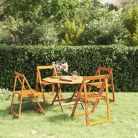  Folding Garden Chairs 4 pcs Solid Wood Acacia