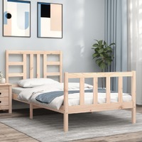  Bed Frame without Mattress 90x190 cm Solid Wood Pine