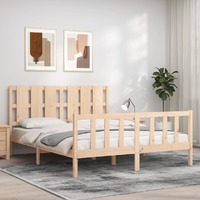  Bed Frame without Mattress 150x200 cm Solid Wood Pine