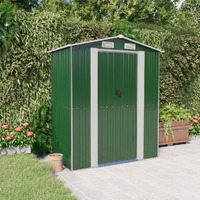  Garden Shed Green 192x108x223 cm Galvanised Steel
