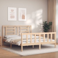  Bed Frame without Mattress 150x200 cm Solid Wood Pine