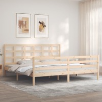  Bed Frame without Mattress 183x203 cm King Solid Wood
