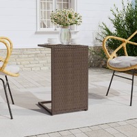  C Table Brown 40x35x60 cm Poly Rattan