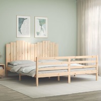  Bed Frame without Mattress 183x203 cm King Solid Wood