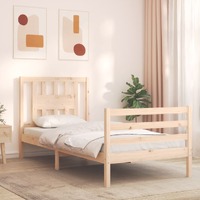  Bed Frame without Mattress 90x190 cm Solid Wood