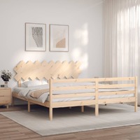  Bed Frame without Mattress 183x203 cm King Solid Wood