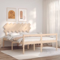  Senior Bed without Mattress 150x200 cm Solid Wood