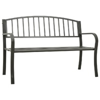  Garden Bench Grey 120 cm Steel