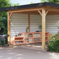  Outdoor Kitchen Cabinets 4 pcs Solid Wood Douglas