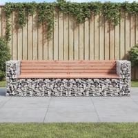  Garden Bench Gabion Design 244x71x65.5 cm Solid Wood Douglas
