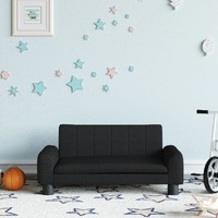  Kids Sofa Black 70x45x30 cm Fabric
