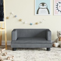  Kids Sofa Dark Grey 60x40x30 cm Velvet