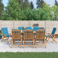  Reclining Garden Chairs with Cushions 8 pcs Solid Wood Teak