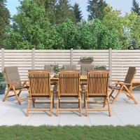  Reclining Garden Chairs with Cushions 8 pcs Solid Wood Teak