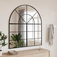  Wall Mirror Black 100x110 cm Arch Iron