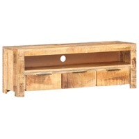  TV Cabinet 119x30x41 cm Rough Mango Wood