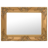  Wall Mirror Baroque Style 60x40 cm Gold