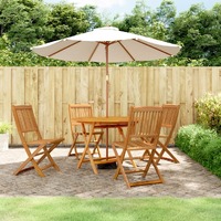  5 Piece Garden Dining Set Solid Wood Acacia