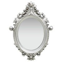  Wall Mirror Castle Style 56x76 cm Silver