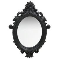  Wall Mirror Castle Style 56x76 cm Black