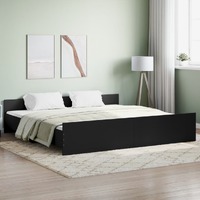  Bed Frame without Mattress Black 183x203 cm King