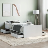  Bed Frame without Mattress White 90x190 cm