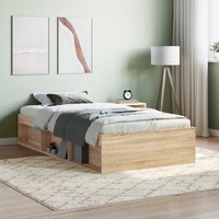  Bed Frame without Mattress Sonoma Oak 90x190 cm