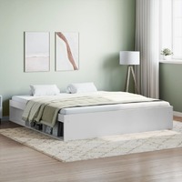  Bed Frame without Mattress White 183x203 cm King