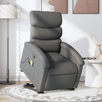  Stand up Massage Recliner Chair Dark Grey Fabric