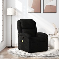  Massage Recliner Chair Black Fabric