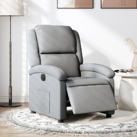 vidaXL Electric Recliner Chair Light Grey Fabric
