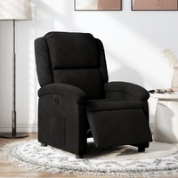 vidaXL Electric Recliner Chair Black Fabric