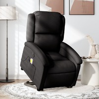 vidaXL Electric Stand up Massage Recliner Chair Black Fabric